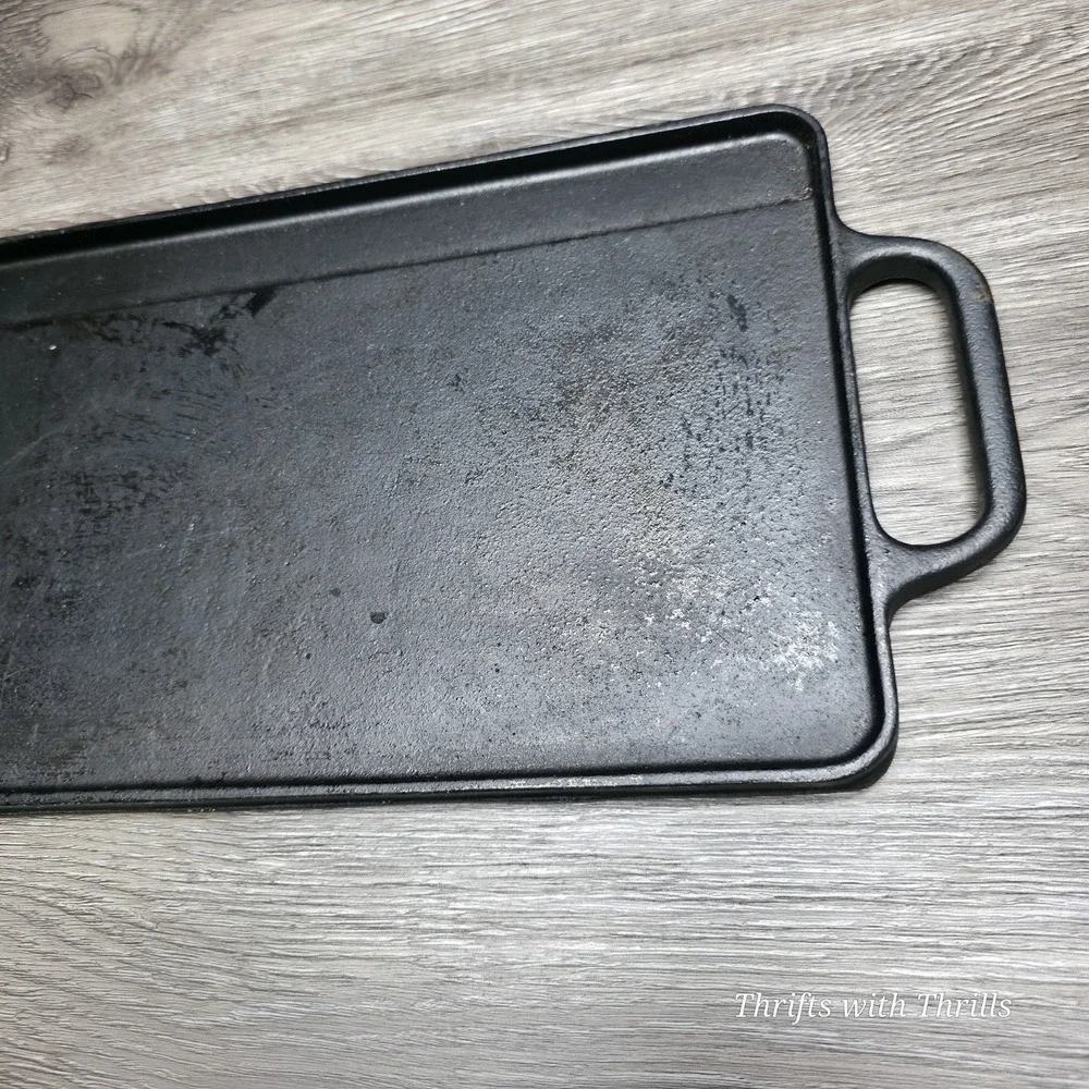 Corona Cast Iron Reversible Griddle 189 Black 12.75x7.75 Outdoor Grill Pan